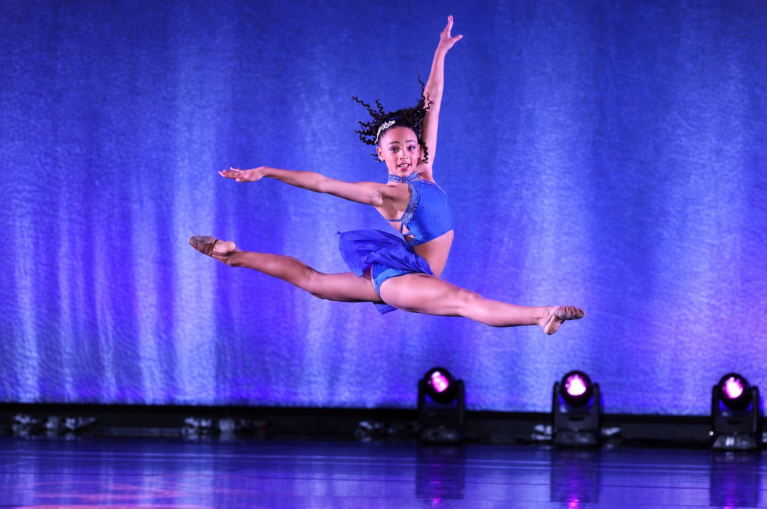 Moonstar competition dancer on stage